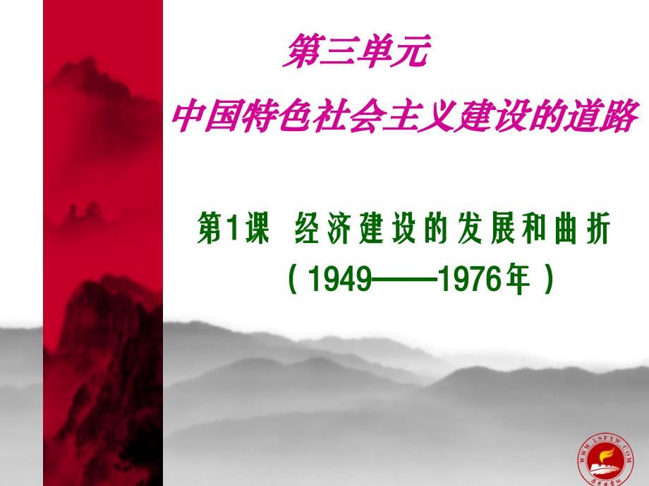 第三单元中国特色社会主义建设的道路_第1页