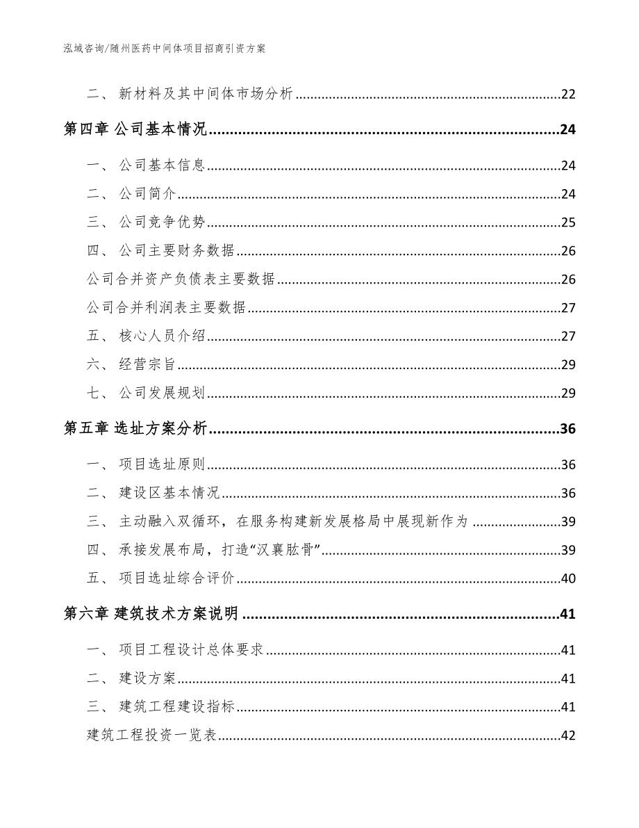 随州医药中间体项目招商引资方案（模板参考）_第3页