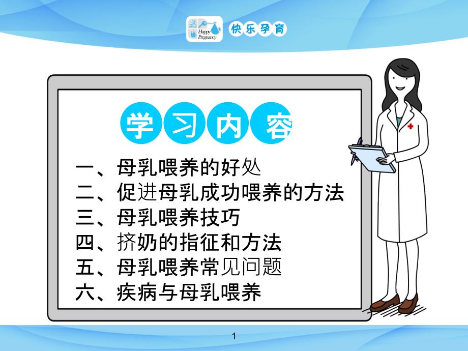 快乐孕育孕妇学校高级教程第八讲母乳喂养PPT课件文档资料_第1页