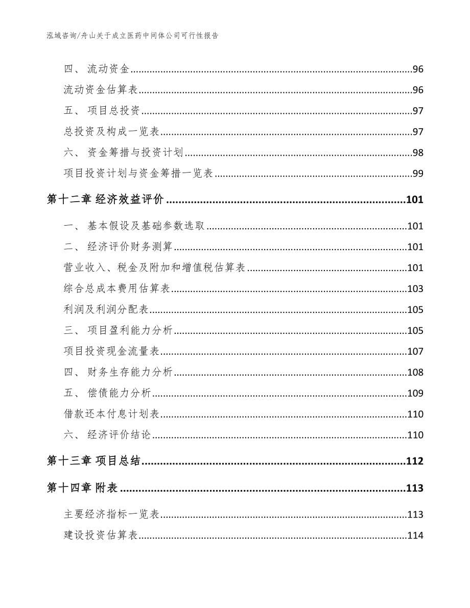 舟山关于成立医药中间体公司可行性报告【模板范本】_第5页