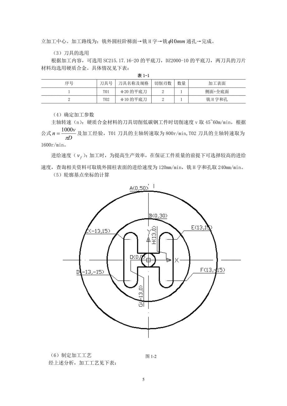 数控技术课程设计数控机床操作与加工仿真FANUC 0立式加工中心标准_第5页