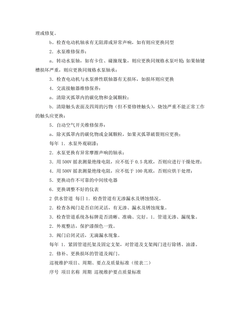 安全管理制度之供水系统巡视维护规定_第3页