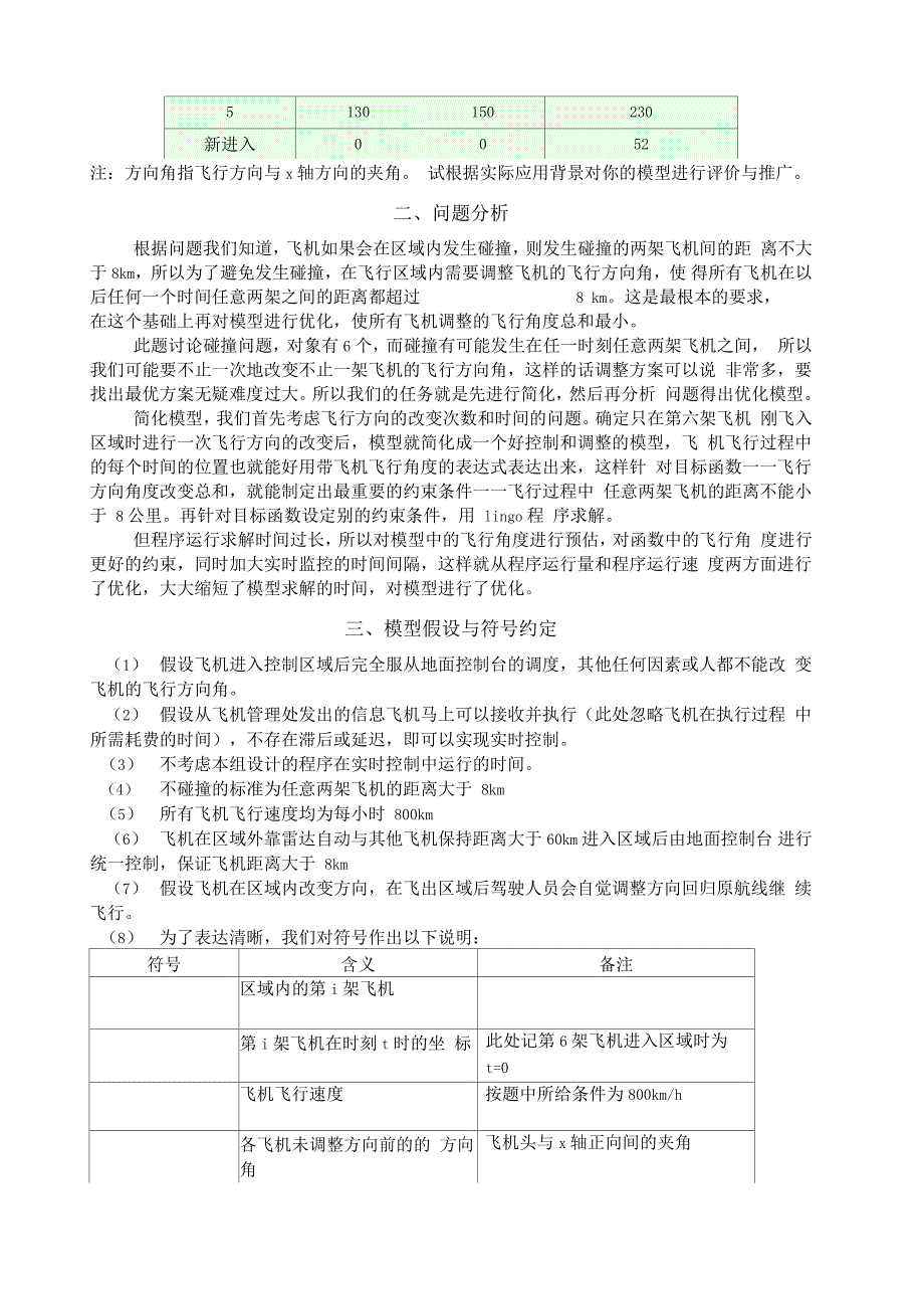 飞行管理问题优化模型_第2页