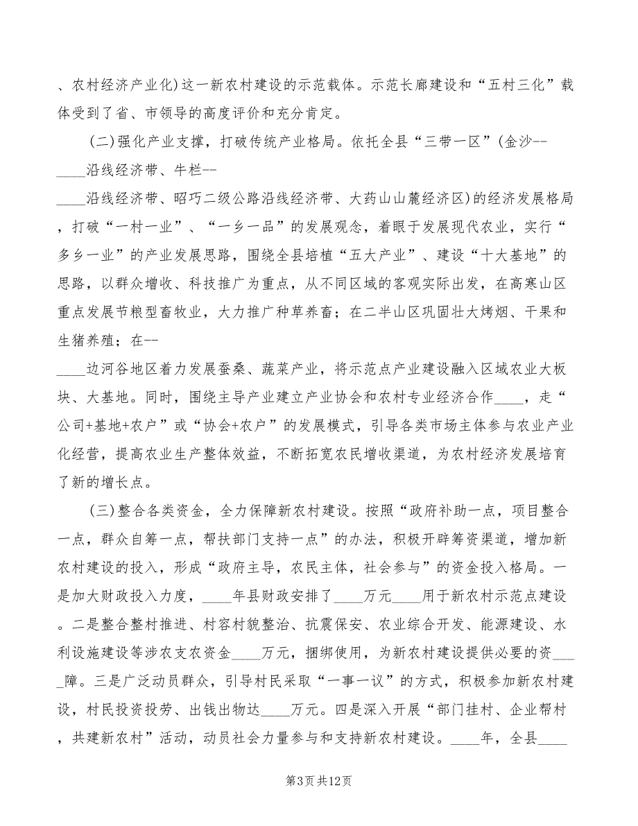 2022年副县长在打造新农村建设示范亮点工作会议上讲话_第3页