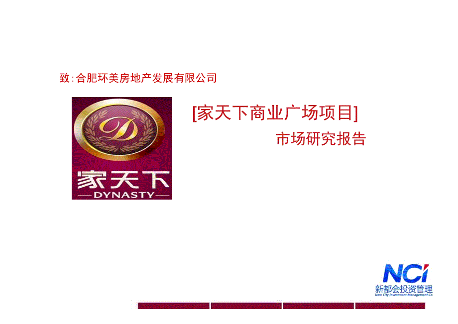 打印版合肥家天下广场商业项目市场研究报告_第1页
