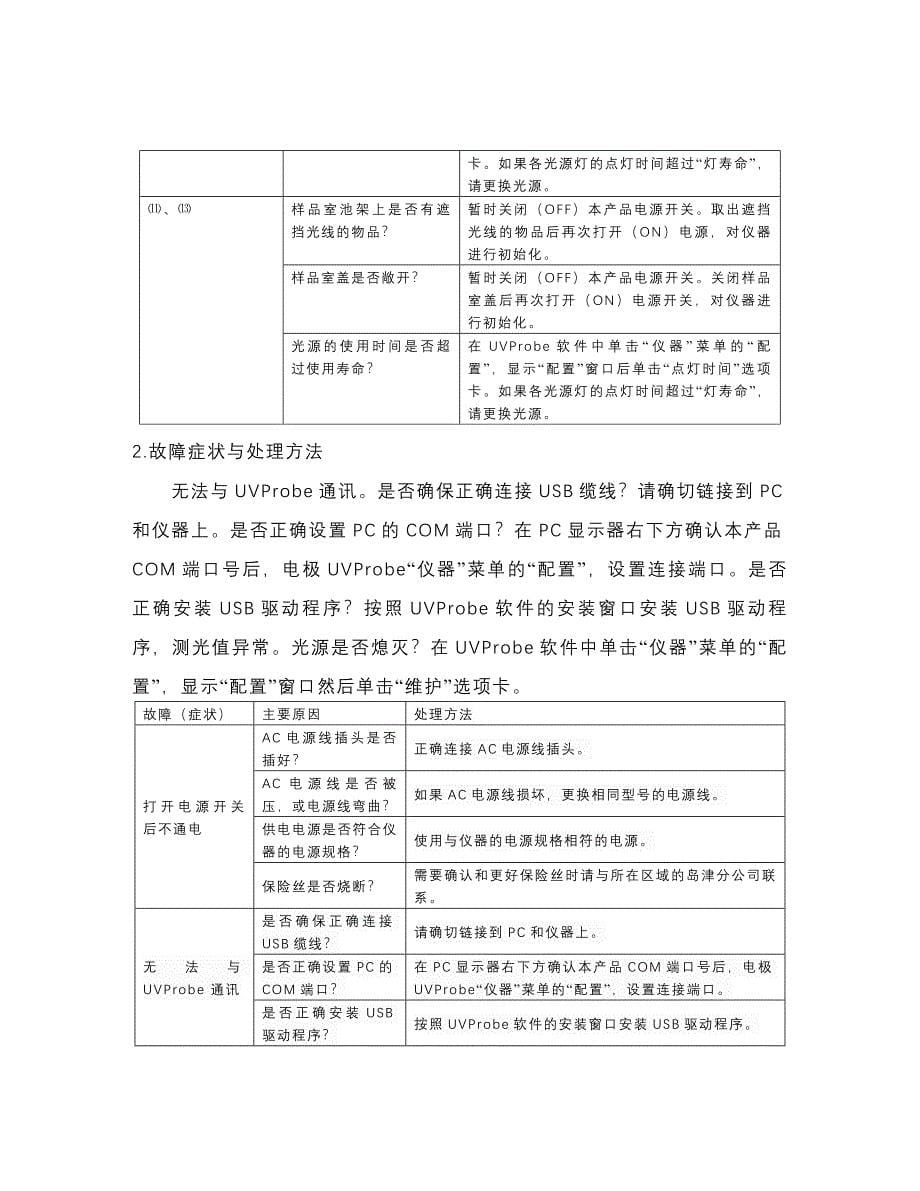 UV2600型紫外分光光度计作业指导书_第5页