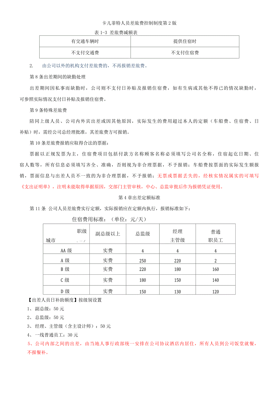 卡儿菲特人员差旅费控制制度第2版.docx_第3页