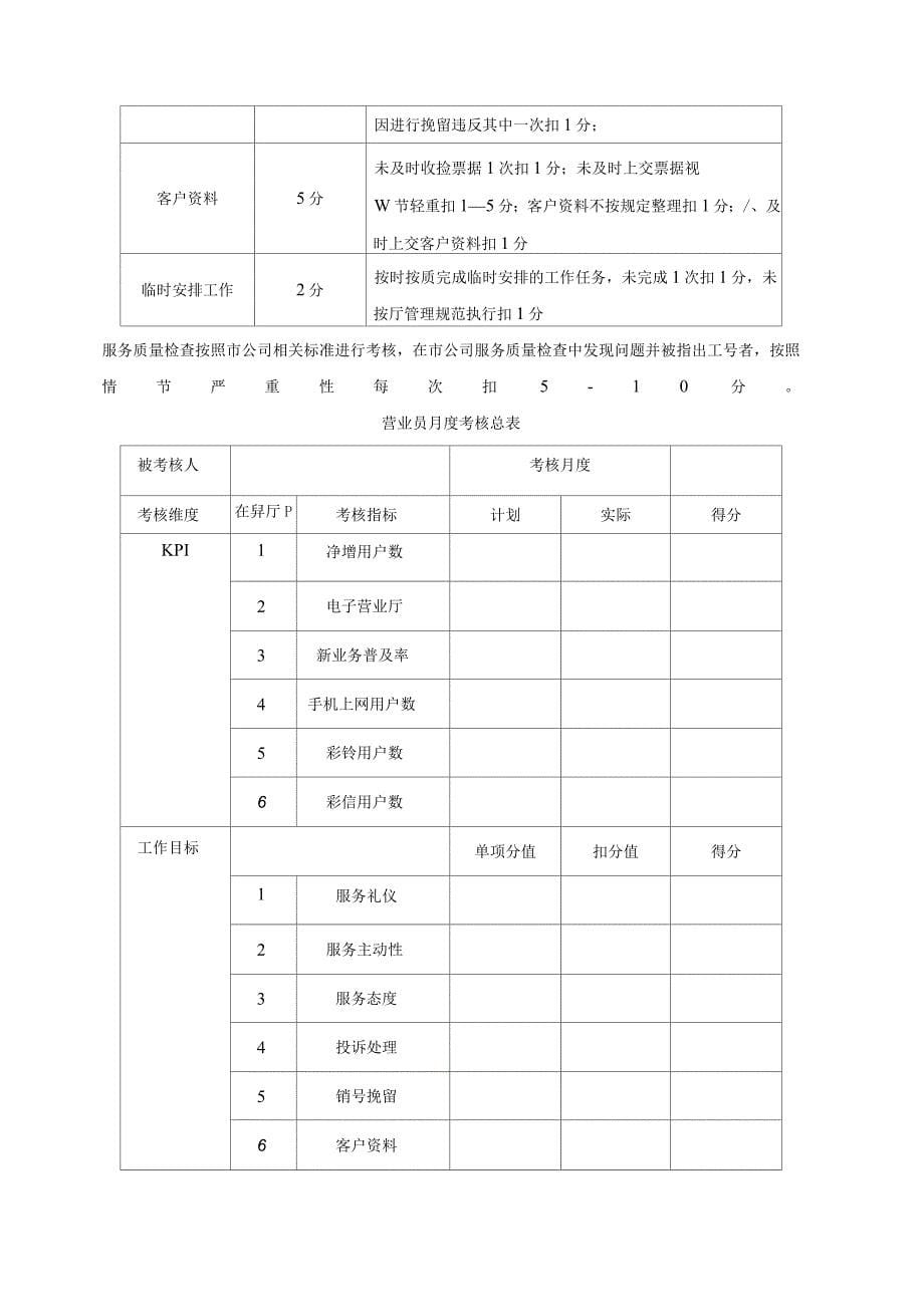 移动营业员绩效管理及薪酬制度_第5页