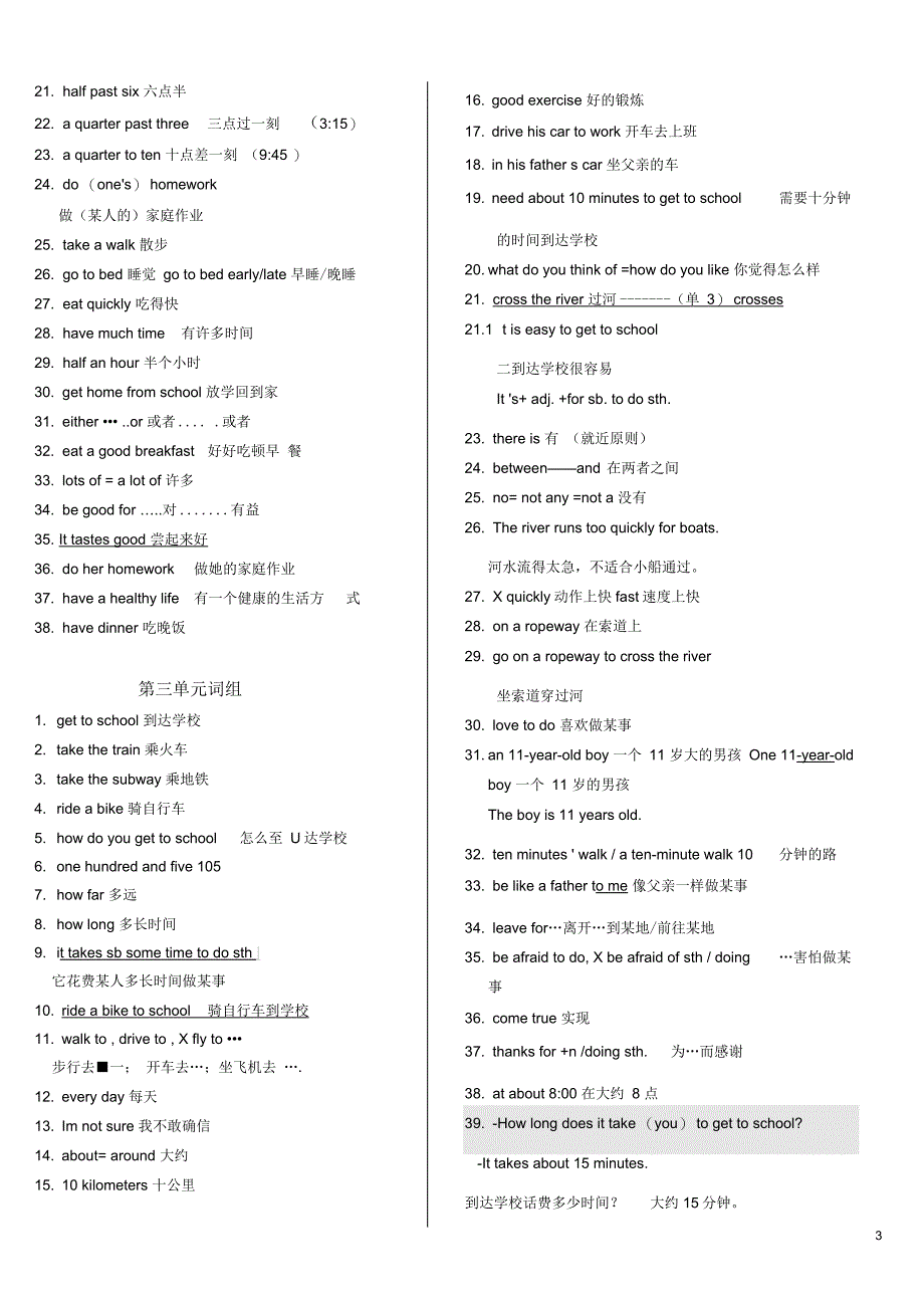 人教七年级英语下册重点词组_第3页