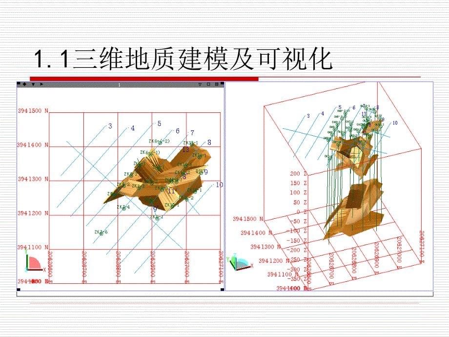 三维地质建模及可视化在固体矿产储量估算中的应用课件_第5页