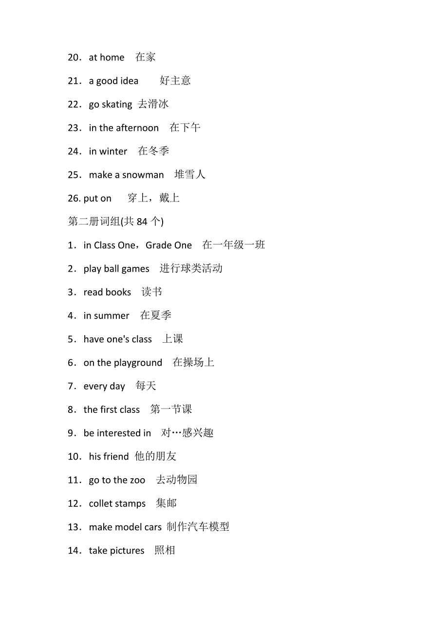 初中英语单词共234个_第2页