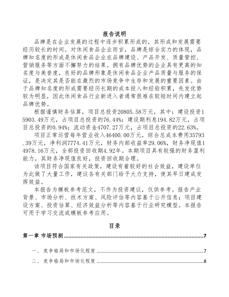 宁波休闲食品项目可行性研究报告(DOC 67页)_第1页