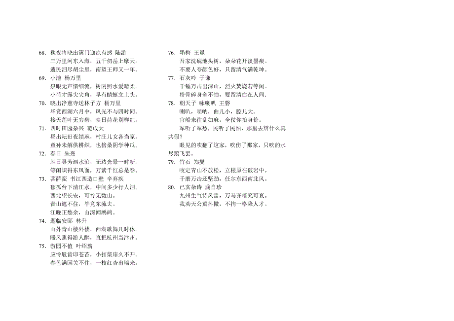 小学生必备古诗80首_第4页