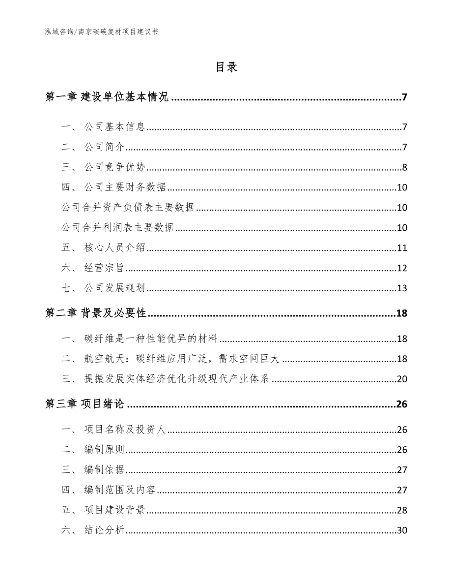南京碳碳复材项目建议书_第1页