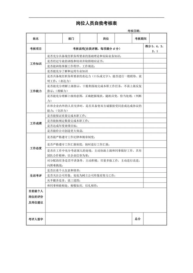 公司员工年终考核表.doc