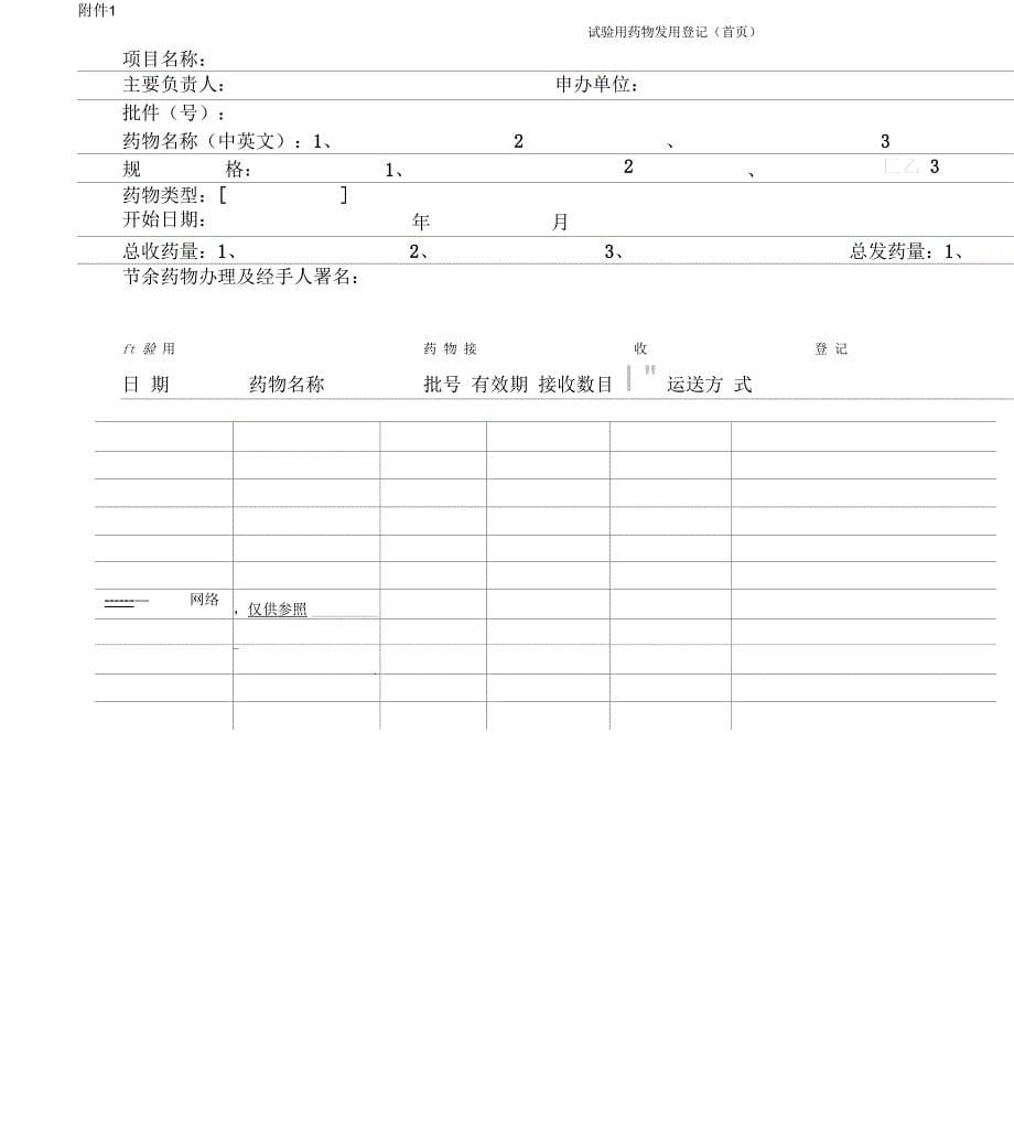 科室临床试验药物接收、保存、分发、回收、退还SOP_第5页