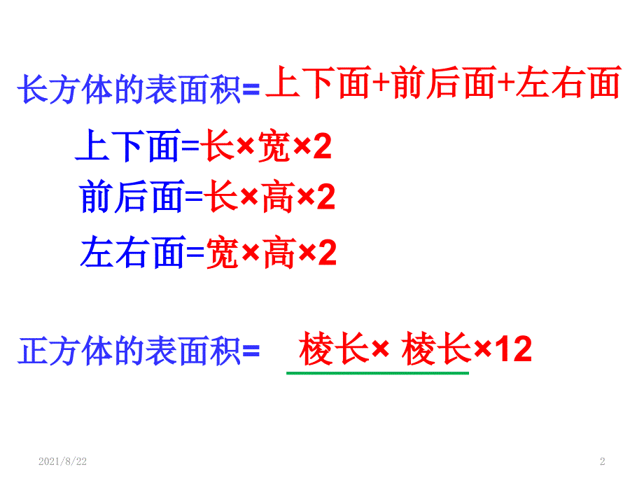 长方体-正方体表面积练习题推荐课件_第2页