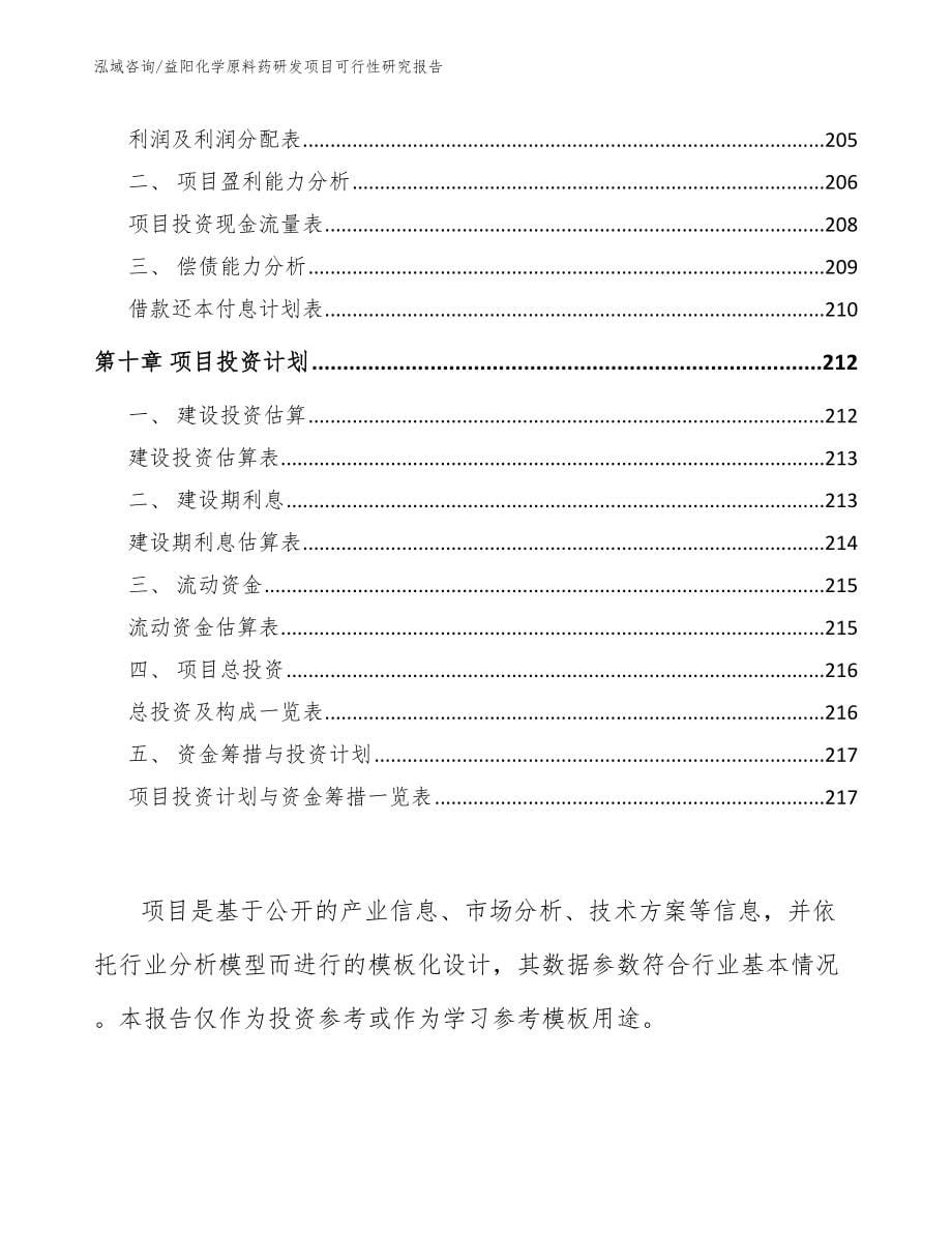 益阳化学原料药研发项目可行性研究报告【参考模板】_第5页