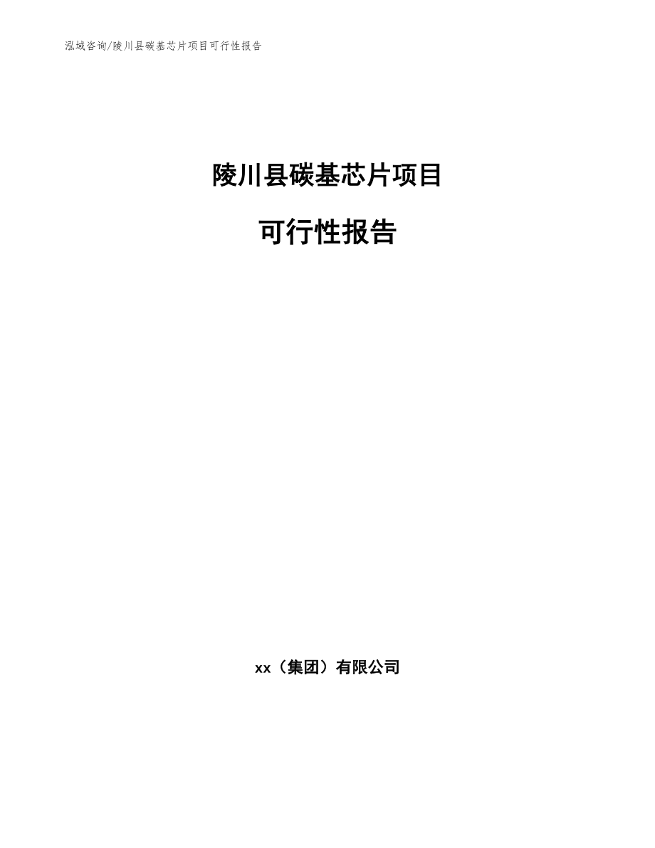 陵川县碳基芯片项目可行性报告_范文模板_第1页