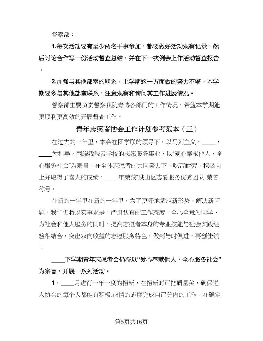 青年志愿者协会工作计划参考范本（6篇）.doc_第5页