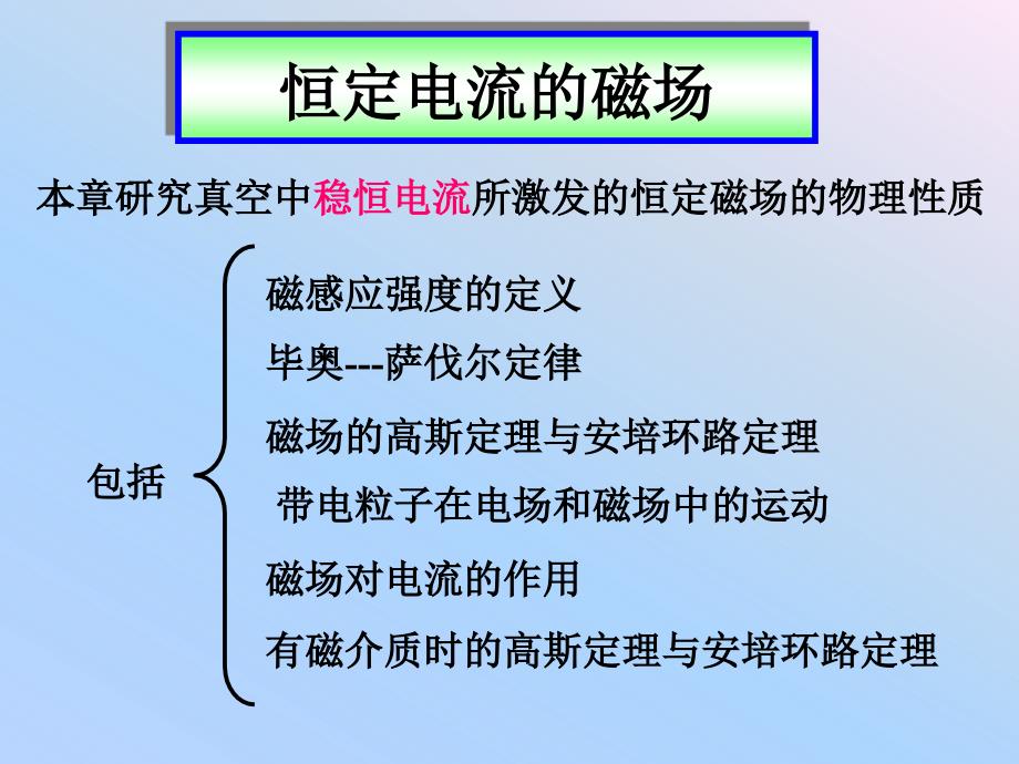 恒定电流的磁场PPT课件_第1页