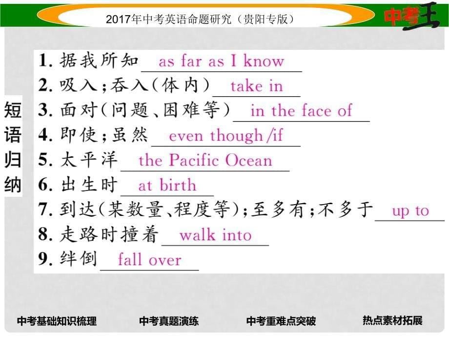 中考英语命题研究 第一部分 教材知识梳理篇 八下 Units 710（精讲）课件_第5页