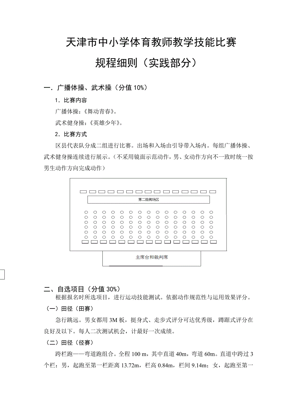 体育教师教学技能比赛规程细则_第1页