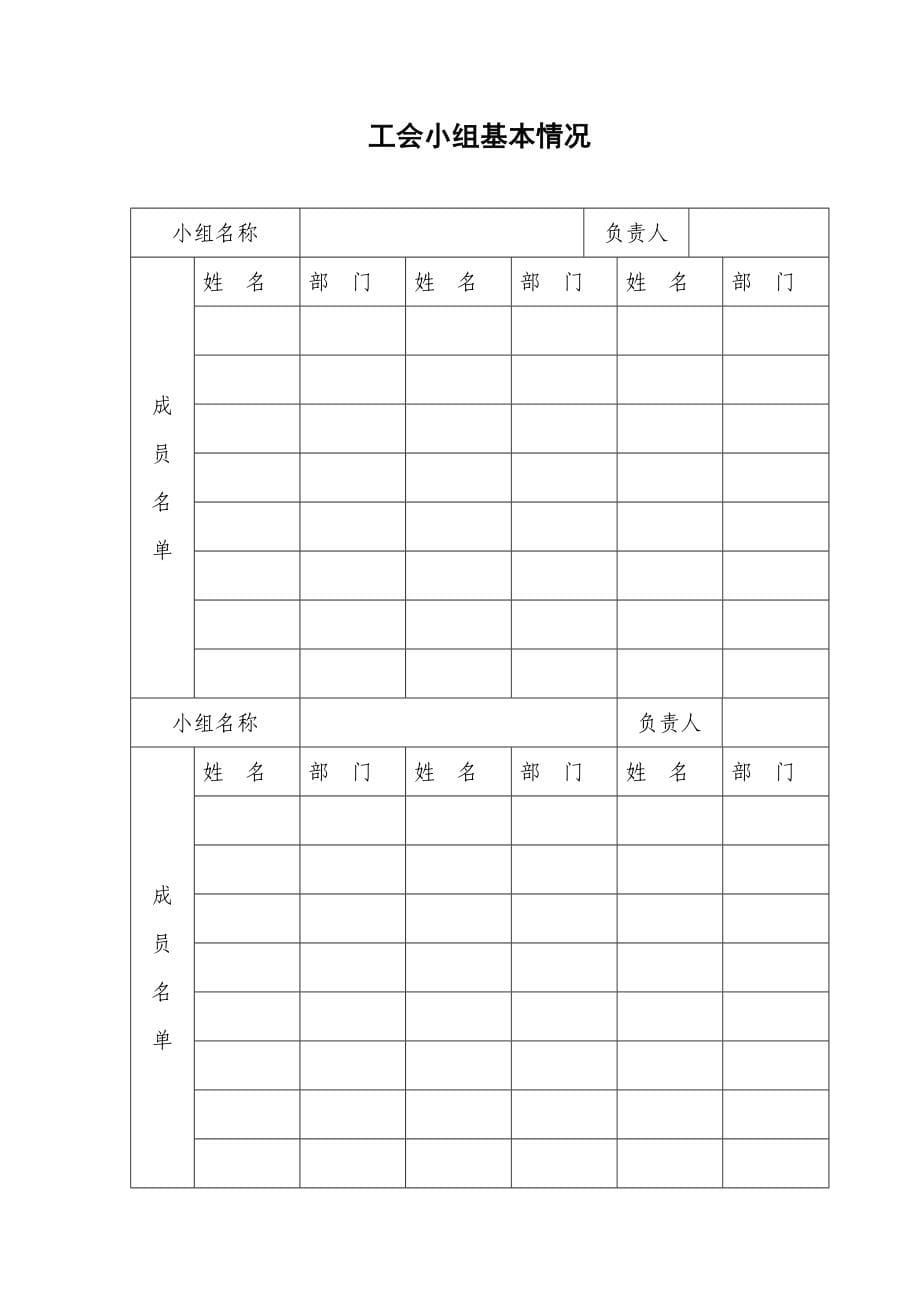 奉化市基层工会工作台帐_第5页