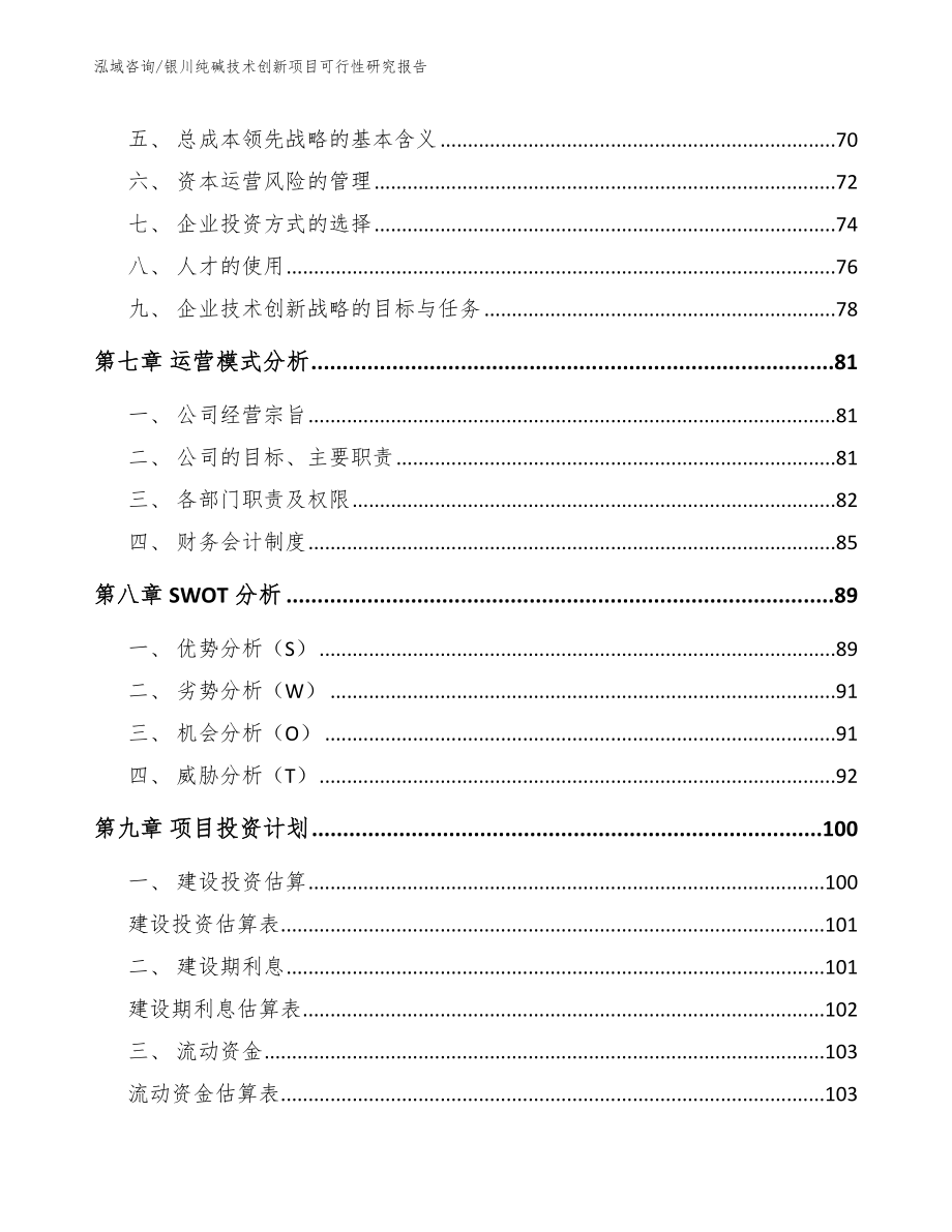 银川纯碱技术创新项目可行性研究报告模板_第3页