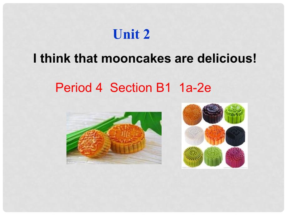 河北省东光县第二中学九年级英语全册 Unit 2 I think that mooncakes are delicious Section B 1课件 （新版）人教新目标版_第1页