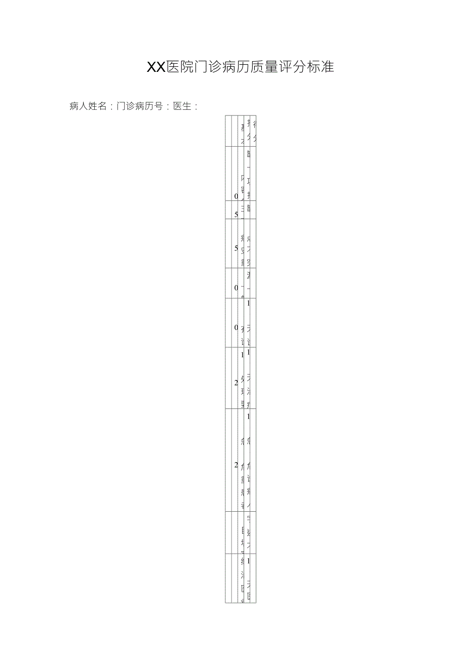 门诊病历评分标准_第1页