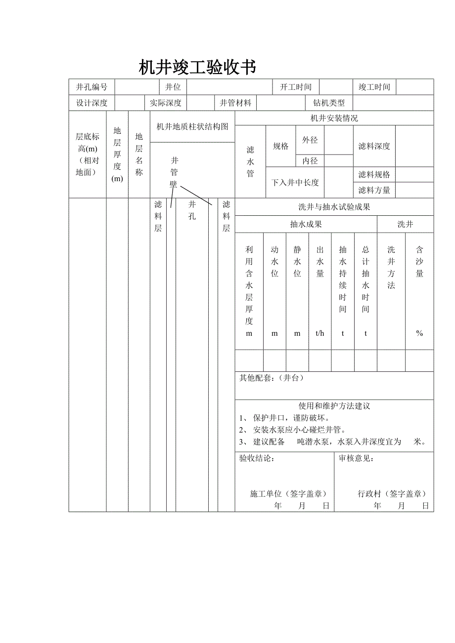 机井竣工验收_第1页