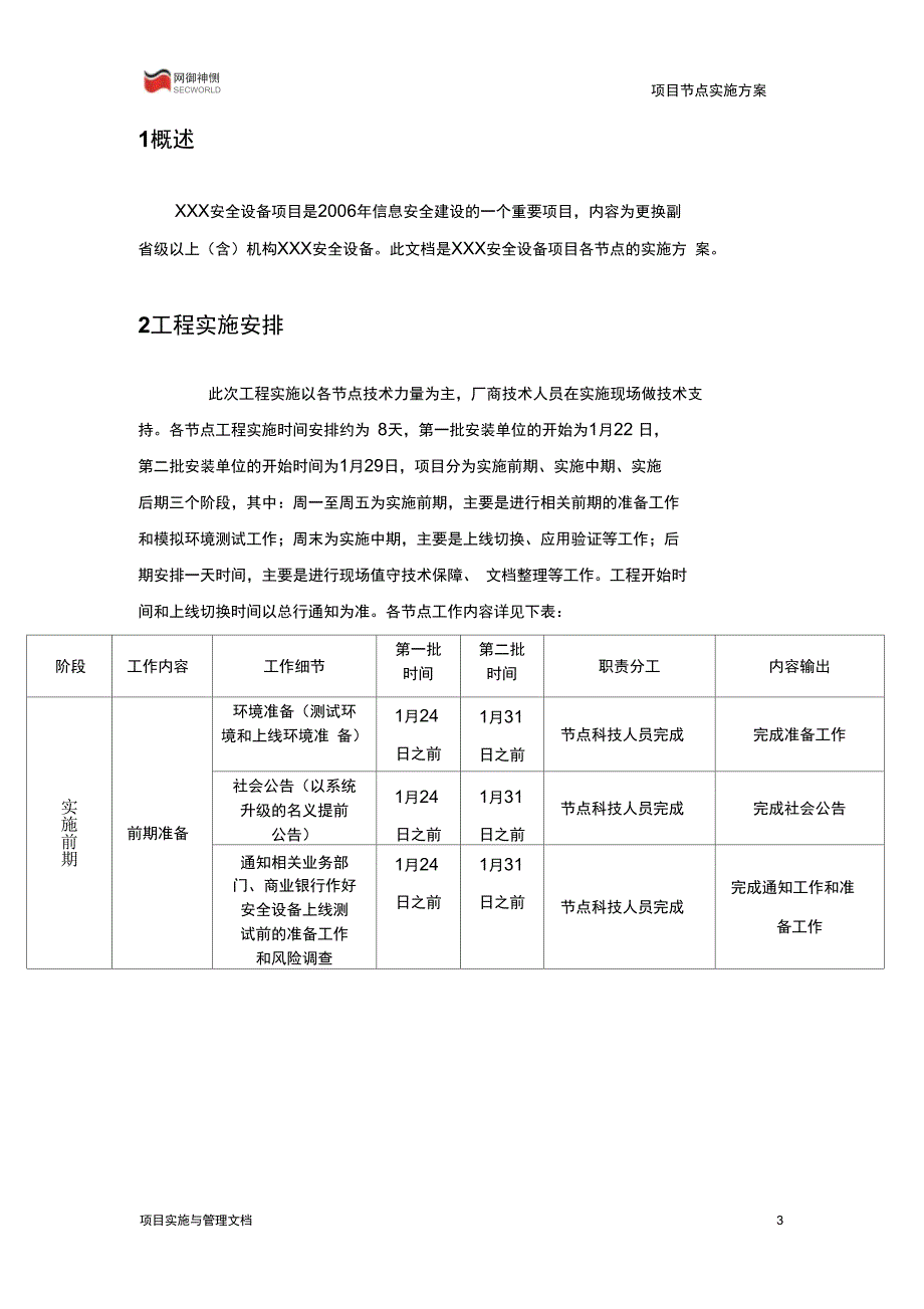 (完整word版)XXX防火墙项目节点实施方案模板_第3页