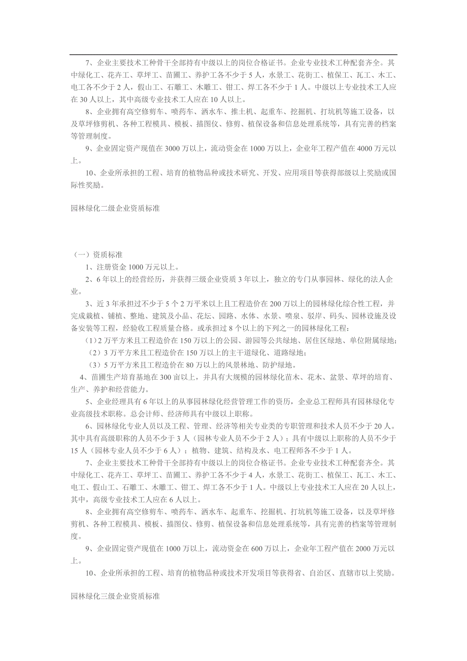 注册园林绿化有限公司及资质审批标准_第2页