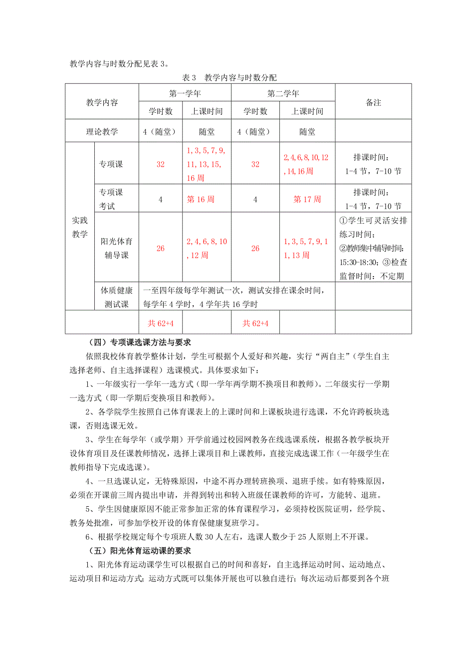 华南农业大学体育课程改革试行方案_第3页