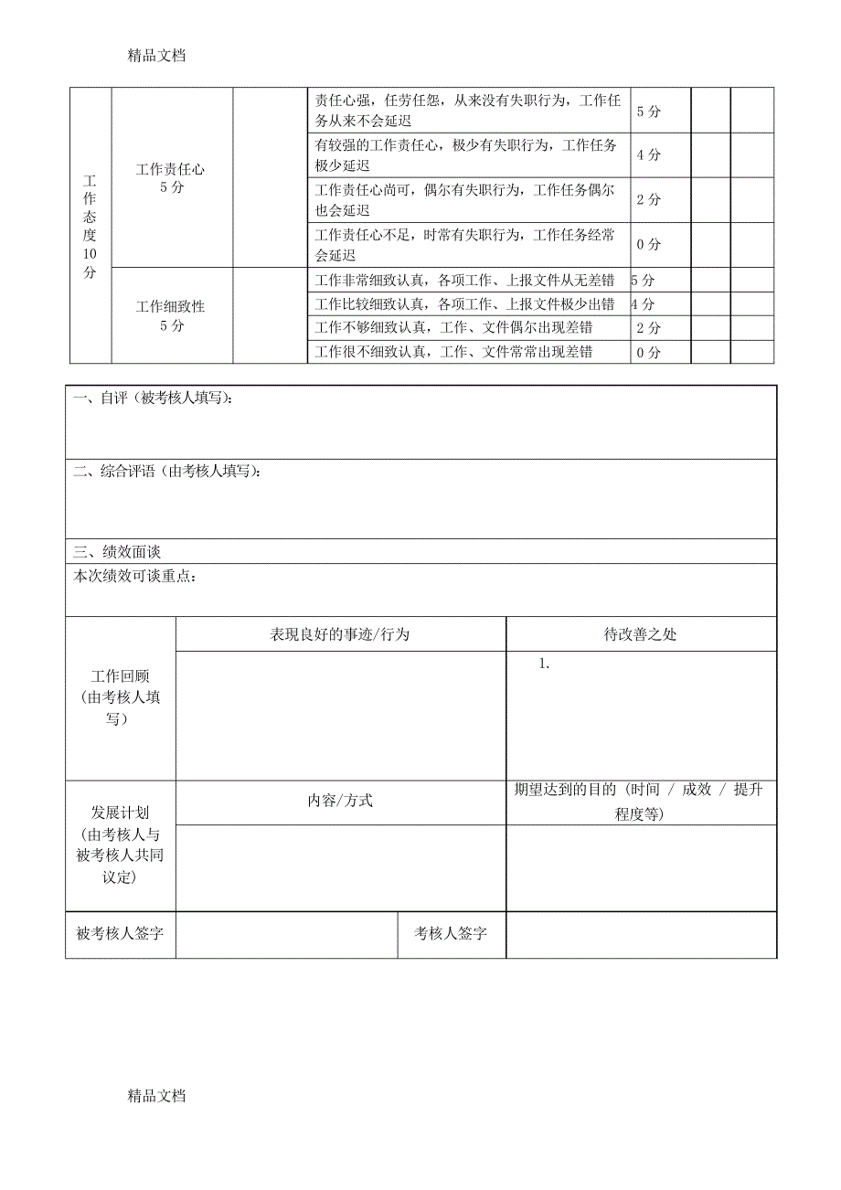 人事部绩效考核表资料_第3页