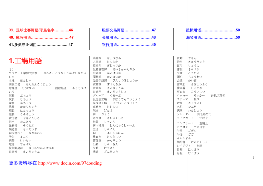 最新专业中日文对照大全.doc_第2页