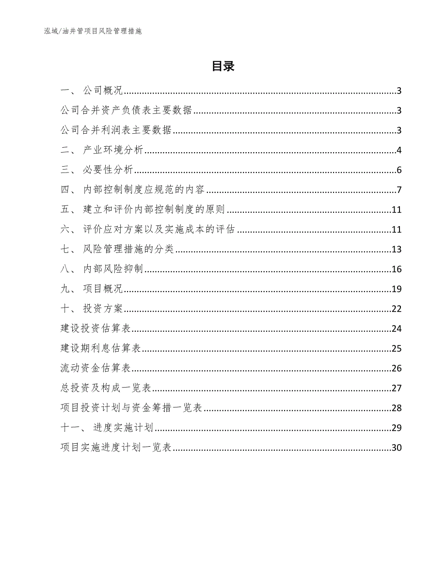 油井管项目风险管理措施_第2页