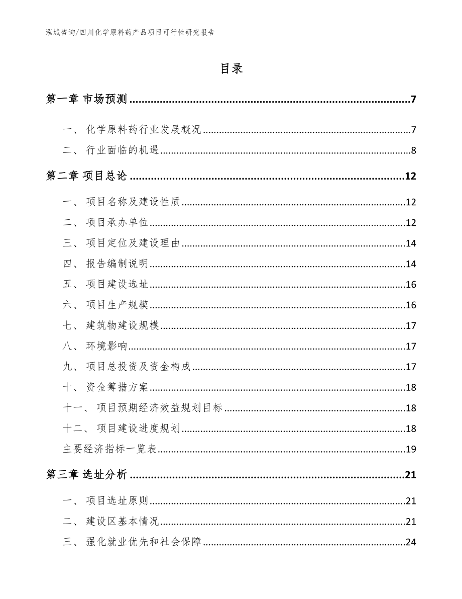 四川化学原料药产品项目可行性研究报告（模板范文）_第2页