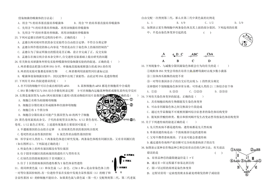 武安市第一中学高三年级十月月考.doc_第3页