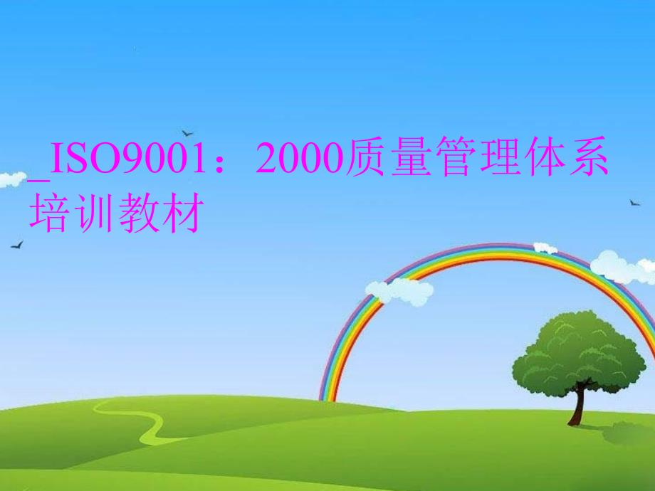 _iso9001：2000质量体系培训教材教学提纲_第1页