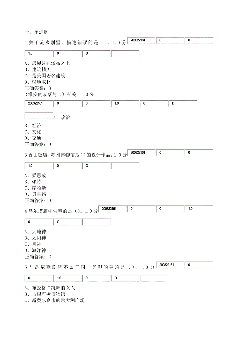 超星尔雅《世界建筑史》期末考试答案.docx_第1页