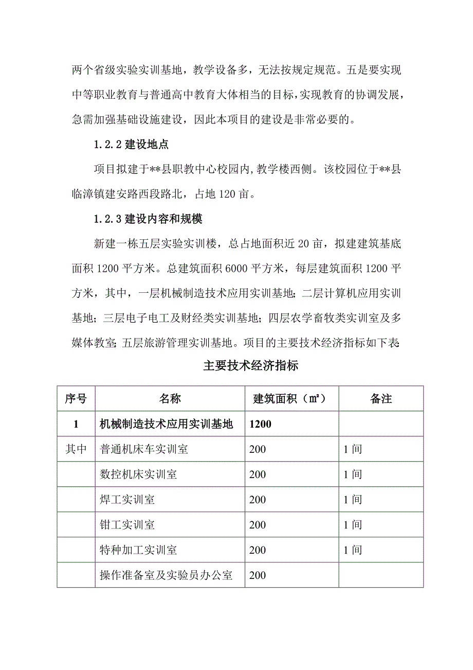 某县职教中心实训楼项目建议_第4页