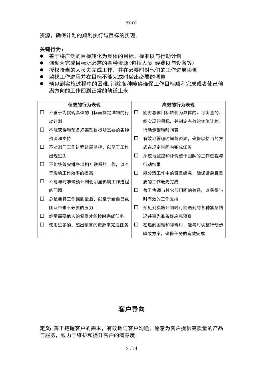 企业中层管理系统岗位能力素质模型——精品资料_第5页