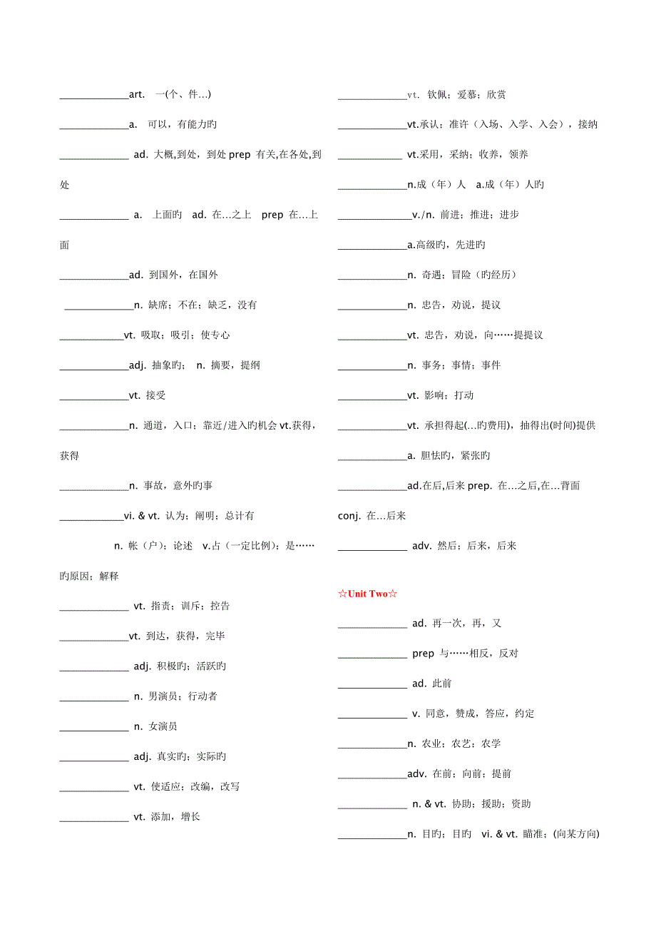 高考英语单词默写重点词_第1页