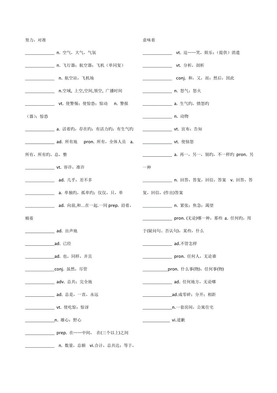 高考英语单词默写重点词_第2页