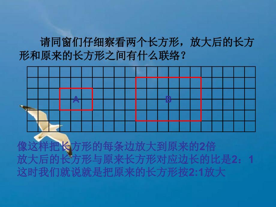 新人教版六年级下公开课图形的放大与缩小ppt课件_第4页