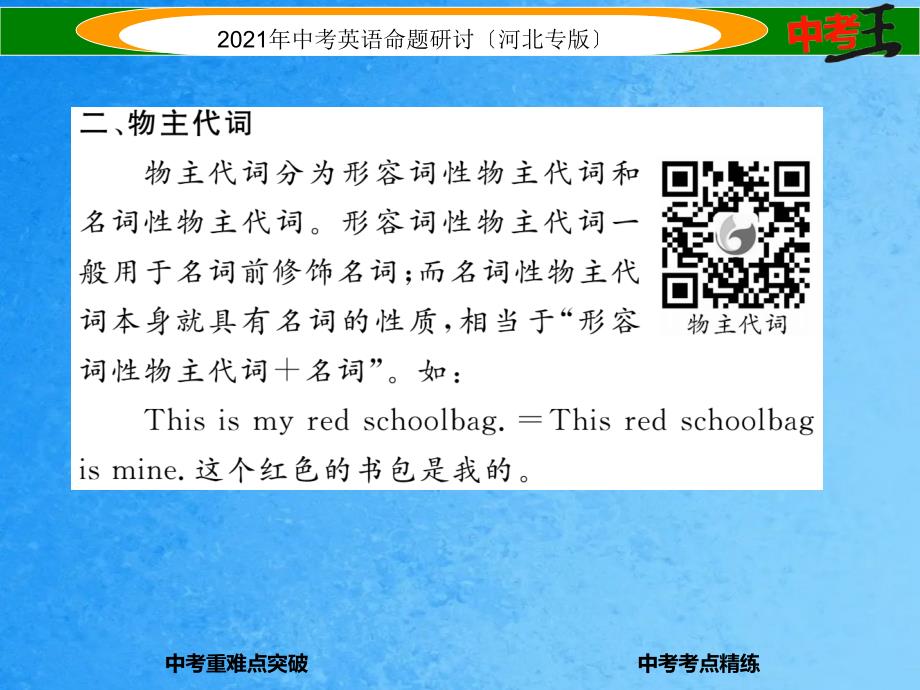 中考英语命题研究第二部分语法专题突破篇专题二代词ppt课件_第4页