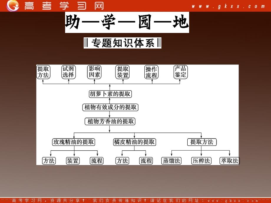 高二生物质疑解惑课件：专题6《植物有效成份提取》专题整合（人教版选修I）_第3页