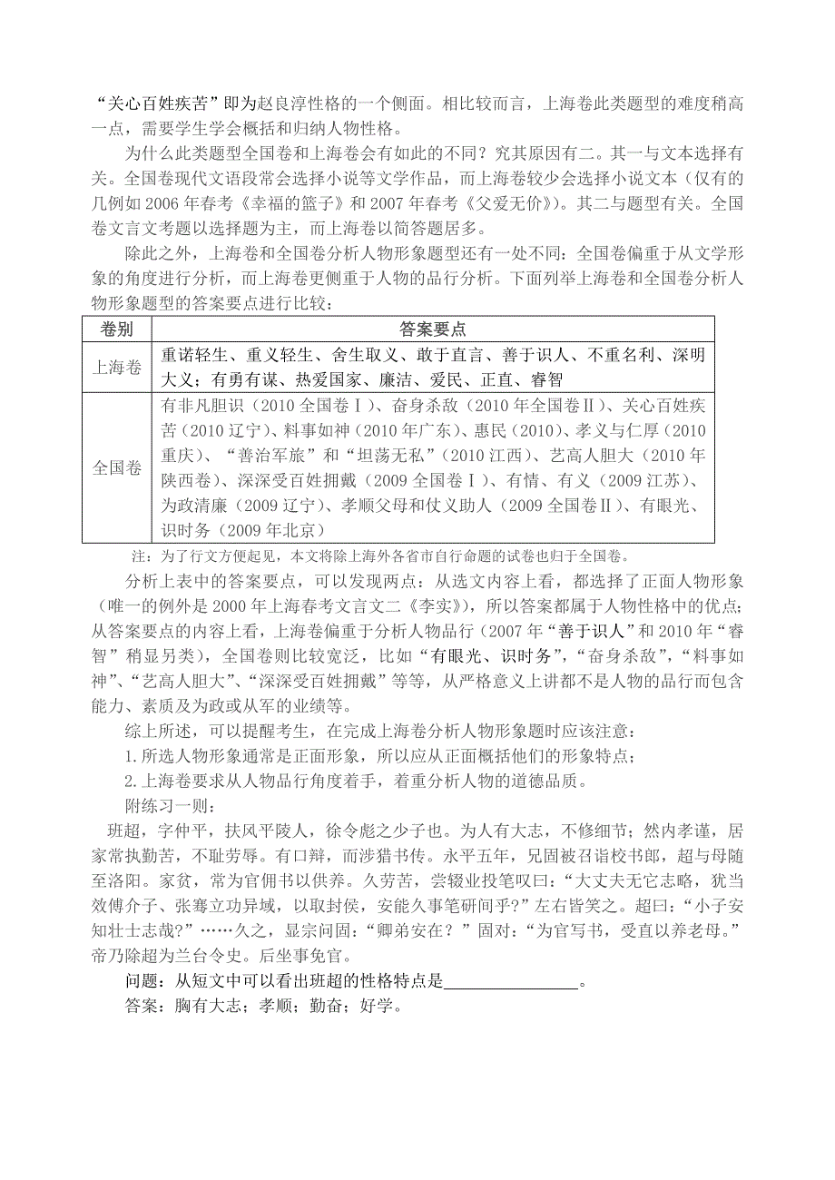 上海语文高考人物性格分析题型解析_第2页